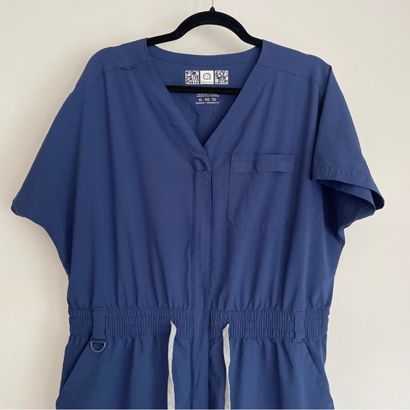 RENEW Wonderwink Blue Zip Front Scrubs Full JumpSuit Modern Fit Women’s XL - Picture 3 of 12
